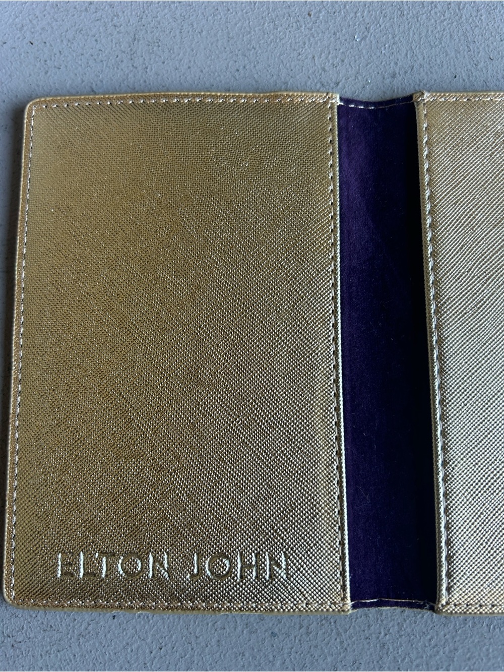 Gold Passport Wallet Cover by Elton John